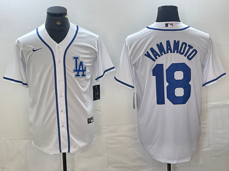 Men's Los Angeles Dodgers Yoshinobu Yamamoto White Limited Player Jersey baseball jersey product view 1