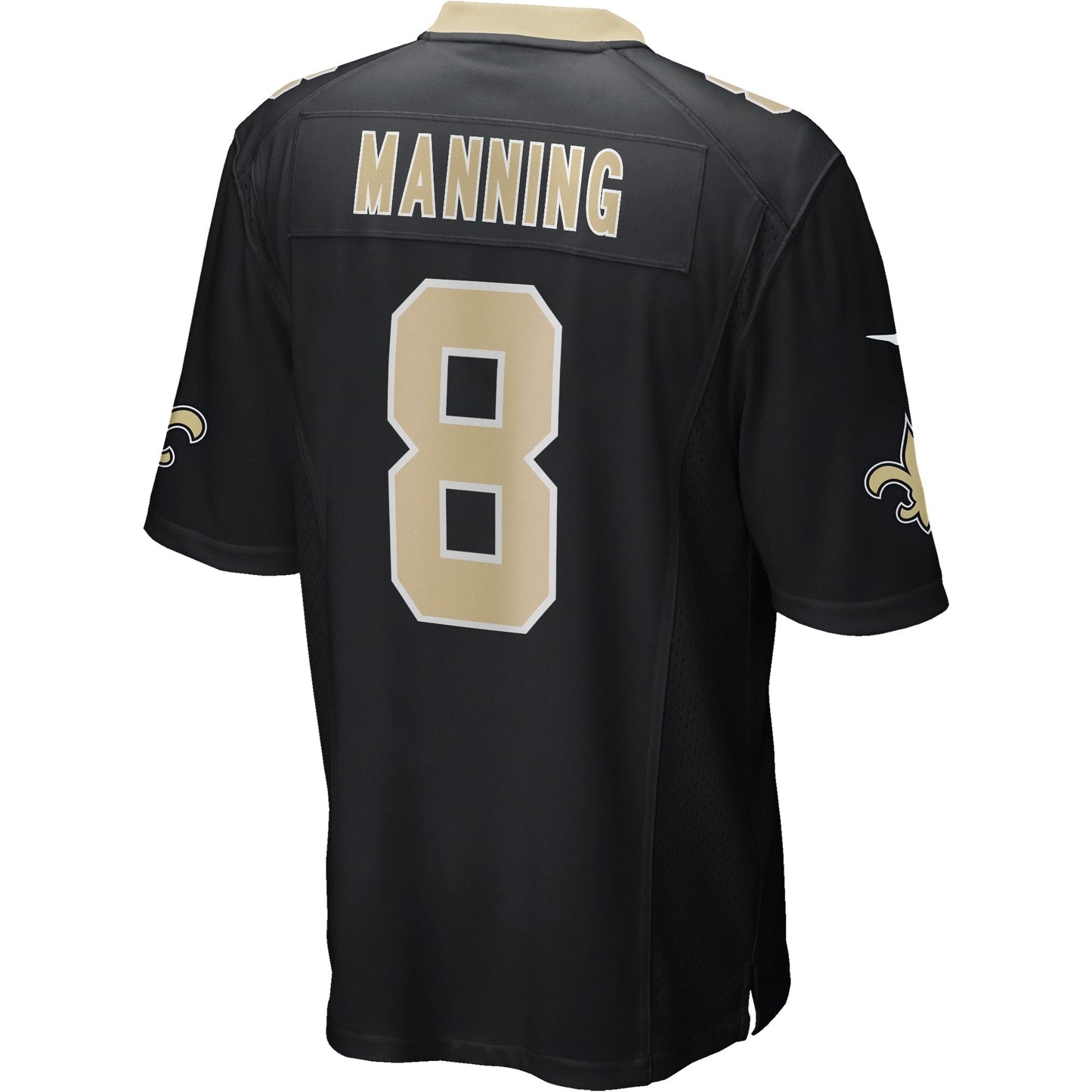 Archie Manning New Orleans Saints Game Retired Jersey - Black football jersey product view 3