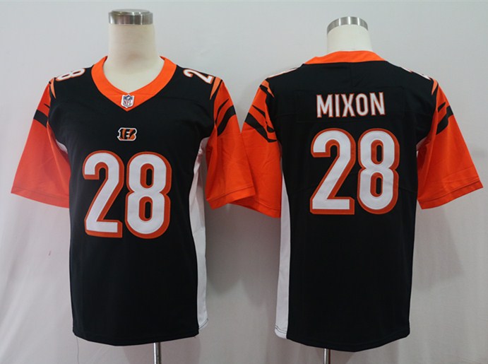 Men's Cincinnati Bengals Joe Mixon Black Game Jersey football jersey product view 1