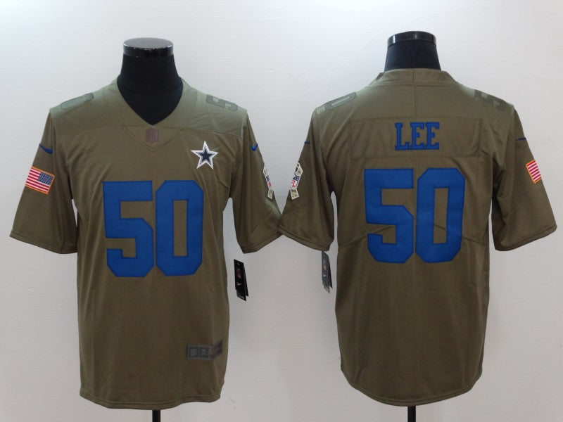 Men's Dallas Cowboys Sean Lee #50 Brown Game Jersey1 football jersey product view 1
