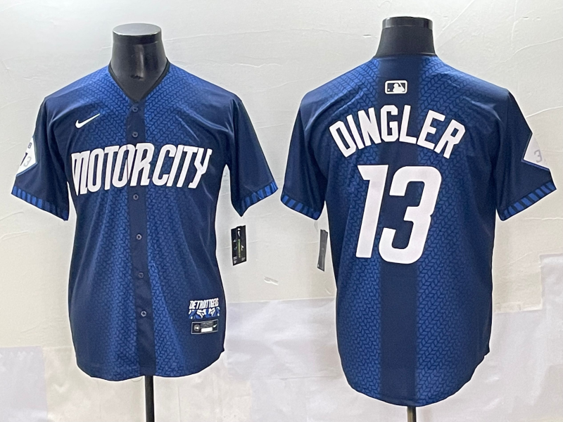 Men's Detroit Tigers Dillon Dingler Navy City Connect Limited Player Jersey baseball jersey product view 1