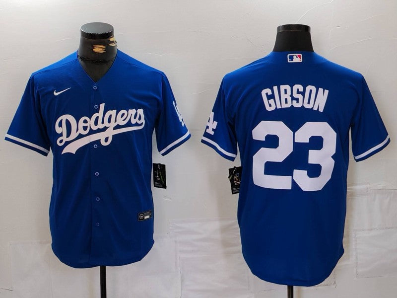 Men's Los Angeles Dodgers Kirk Gibson Royal Replica Player Jersey baseball jersey product view 1