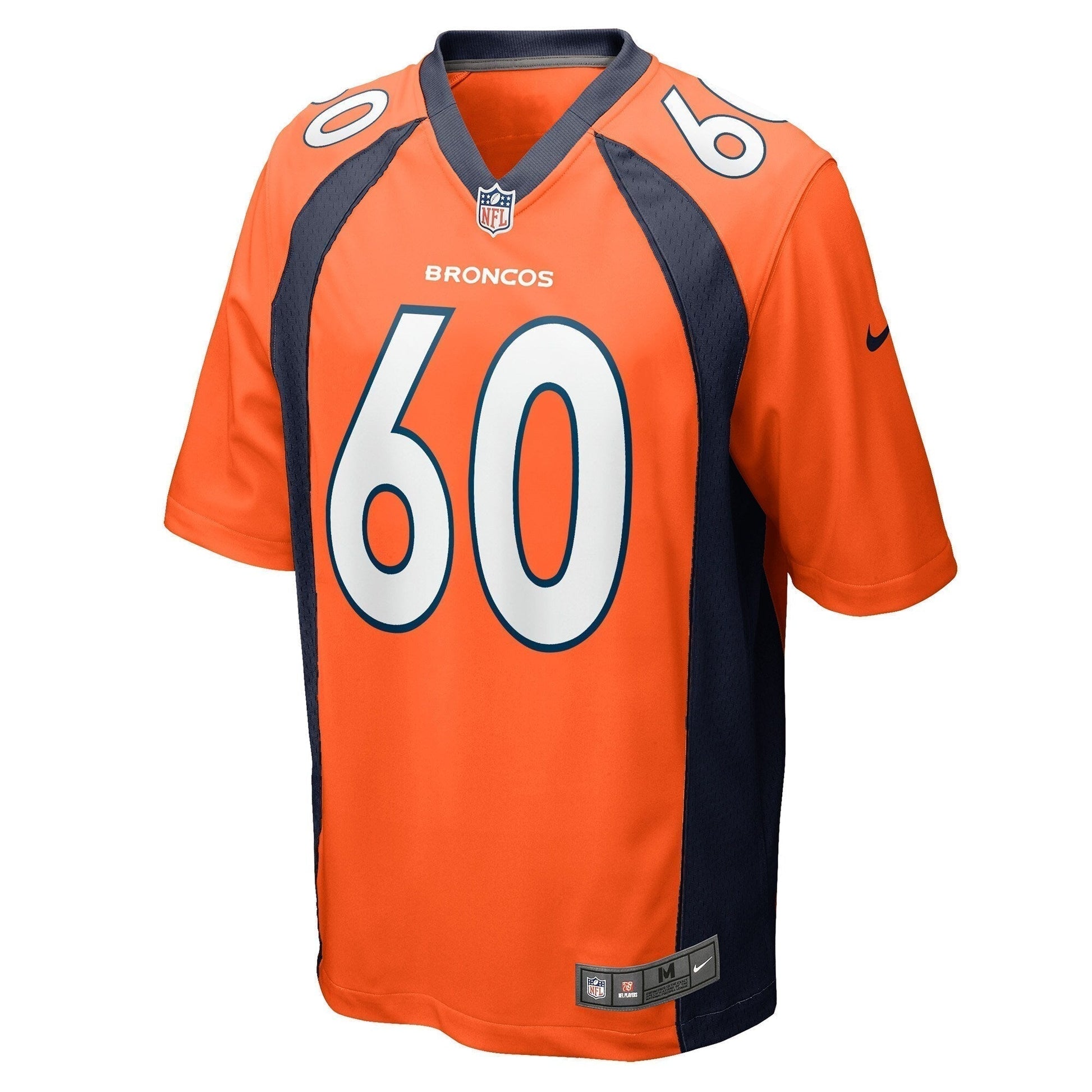 Luke Wattenberg Denver Broncos Game Jersey - Orange football jersey product view 2