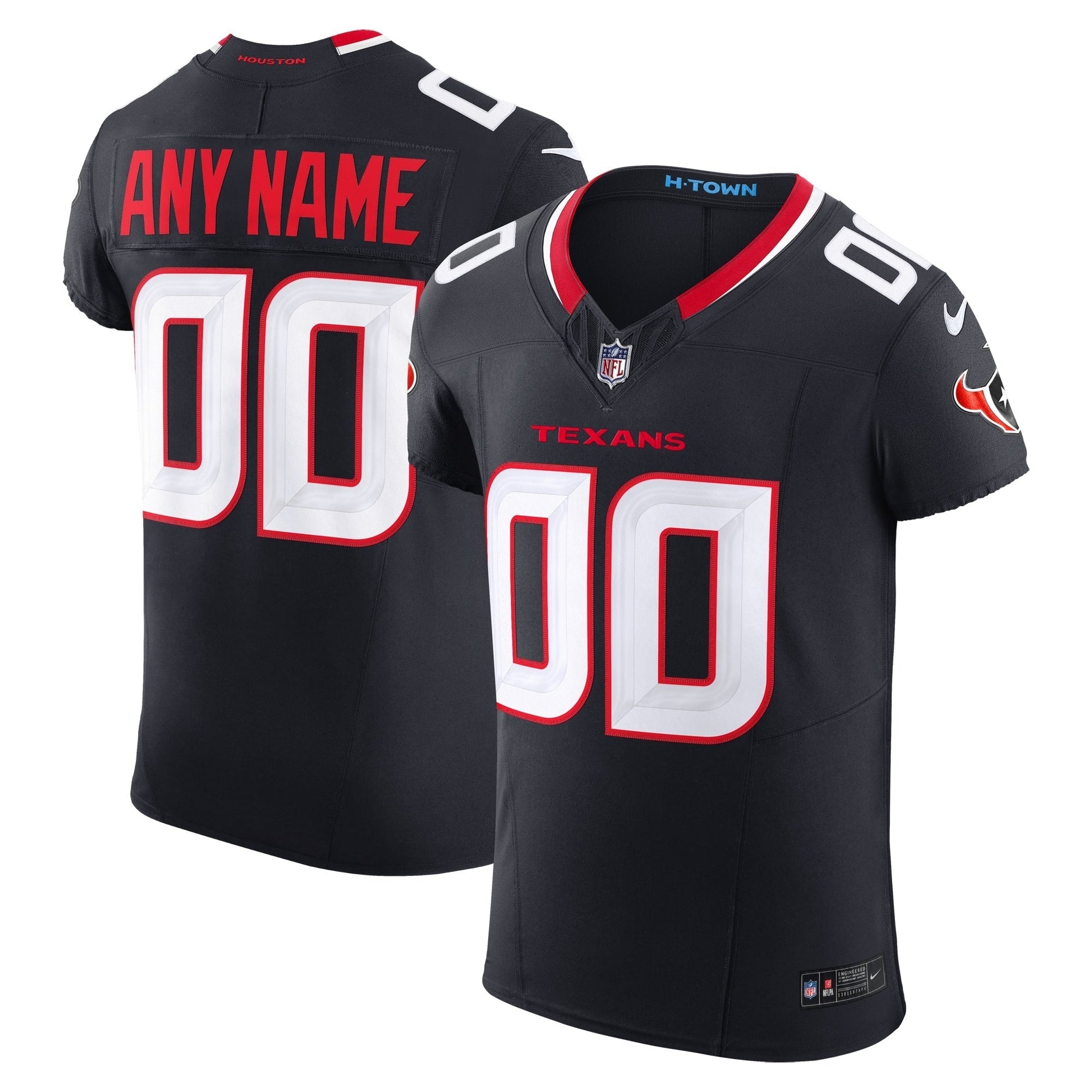 Houston Texans Navy Team Vapor F.U.S.E. Elite Custom Jersey football jersey product view 1