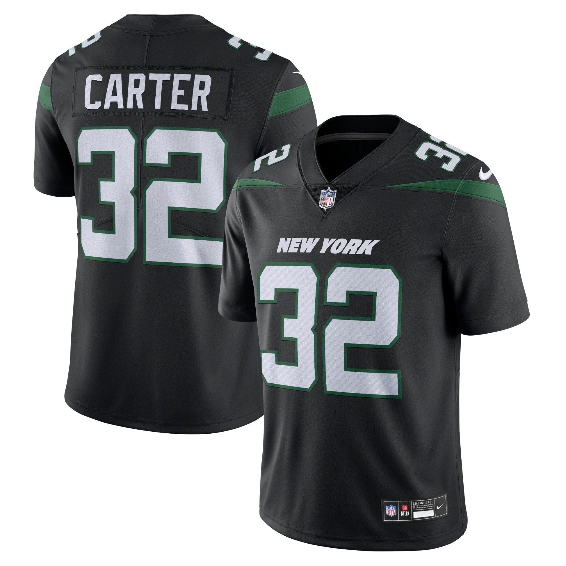Michael Carter New York Jets Vapor Untouchable Limited Jersey - Black football jersey product view 1