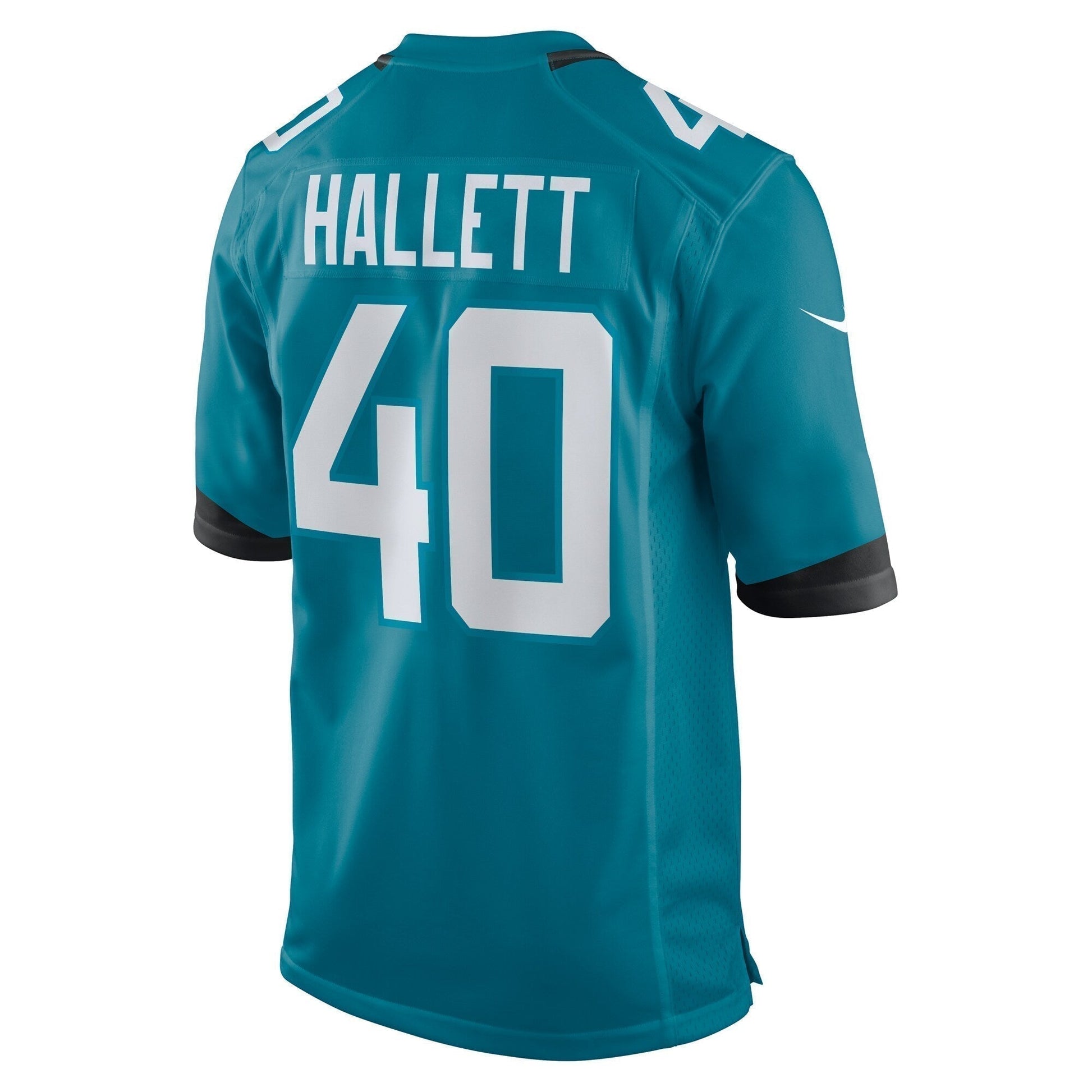Erick Hallett Jacksonville Jaguars Game Jersey - Teal football jersey product view 3