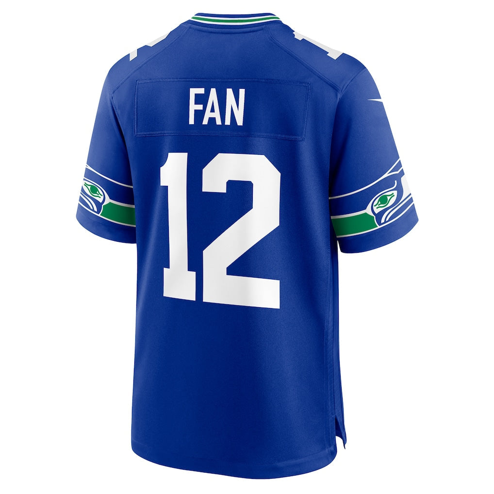 S.Seahawks #12 12s Fan Royal Throwback Player Game Jersey football jersey product view 1