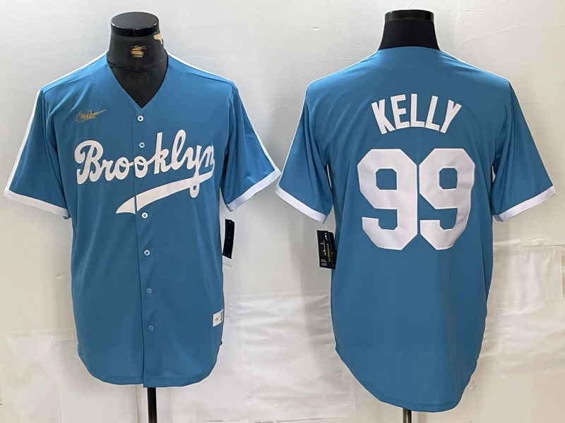 Men's Los Angeles Dodgers Joe Kelly Light Blue Alternate Cooperstown Collection Player Jersey baseball jersey product view 1
