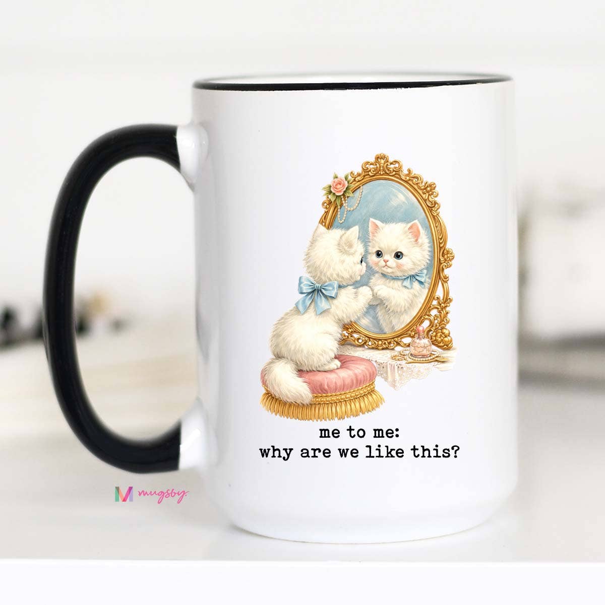 Funny Cat Coffee Mug Why Are We Like This Cute Cat Unisex T-shirt, Sweatshirt, Hoodie, Long Sleeve Tee - T-Shirt, Sweatshirt, Hoodie