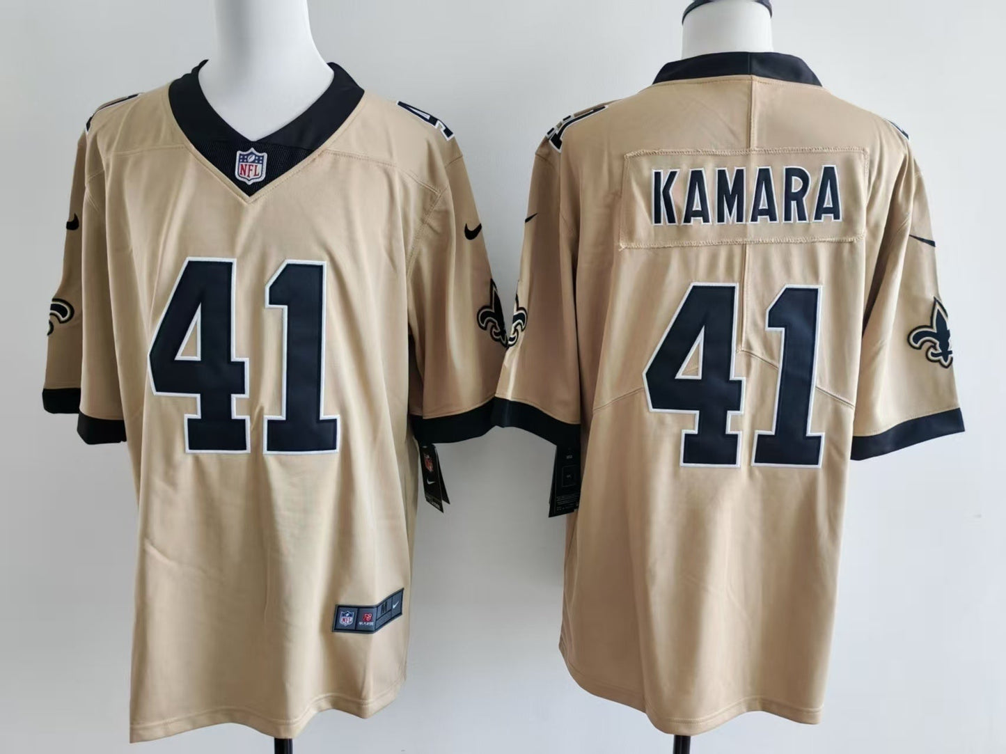 Men's New Orleans Saints Alvin Kamara Jersey-Gold football jersey product view 1
