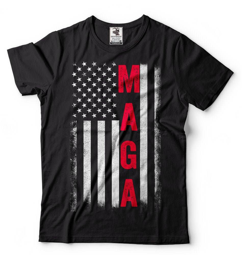 Maga Flag Donald Trump 2024 Election Re-Election T-Shirt Unisex T-shirt, Sweatshirt, Hoodie, Long Sleeve Tee - T-Shirt, Sweatshirt, Hoodie