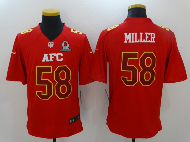 Men's Denver Broncos Von Miller #58 Red Game Jersey1 football jersey product view 1