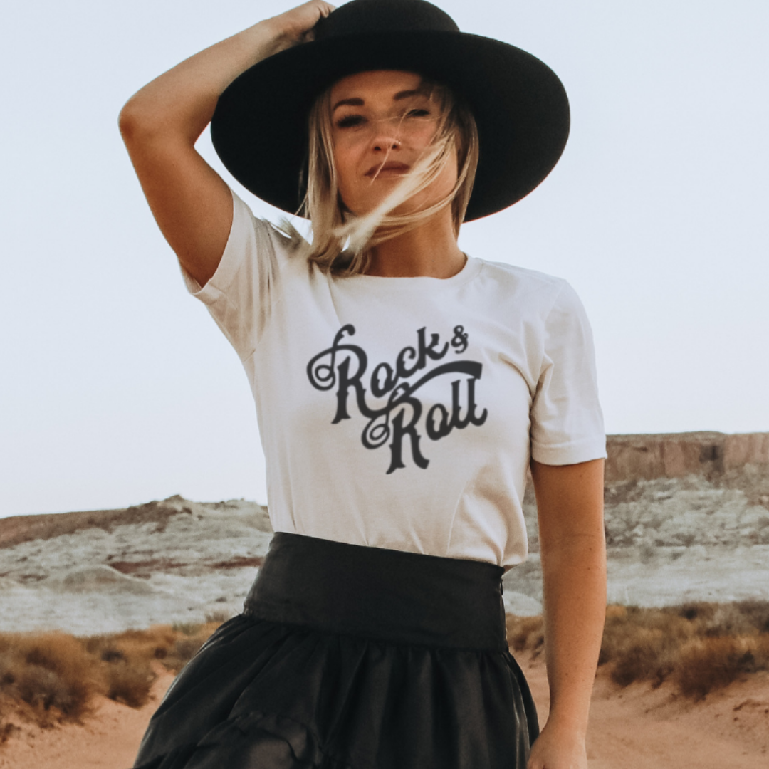 Rock and Roll Graphic Tee Unisex T-shirt, Sweatshirt, Hoodie, Long Sleeve Tee - T-Shirt, Sweatshirt, Hoodie