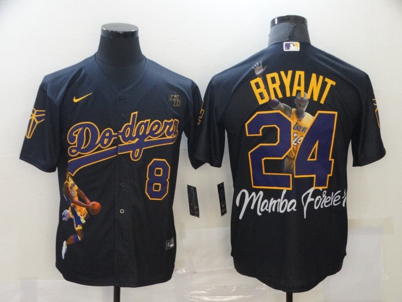 Men's Los Angeles Dodgers Kris Bryant -24 Black Game Player Jersey basketball jersey product view 1