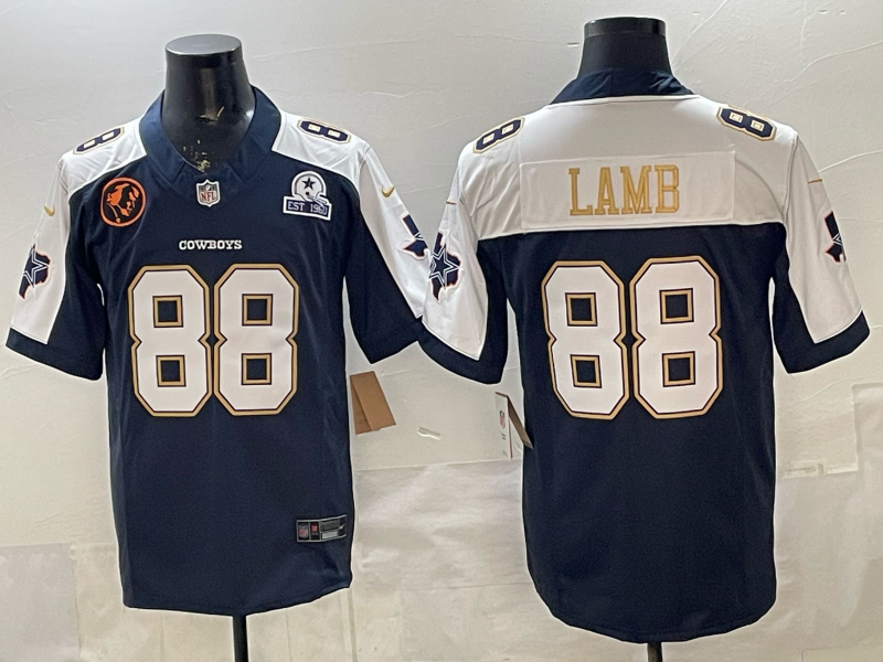 Men's Dallas Cowboys CeeDee Lamb #88 Navy Alternate Game Team Jersey football jersey product view 1