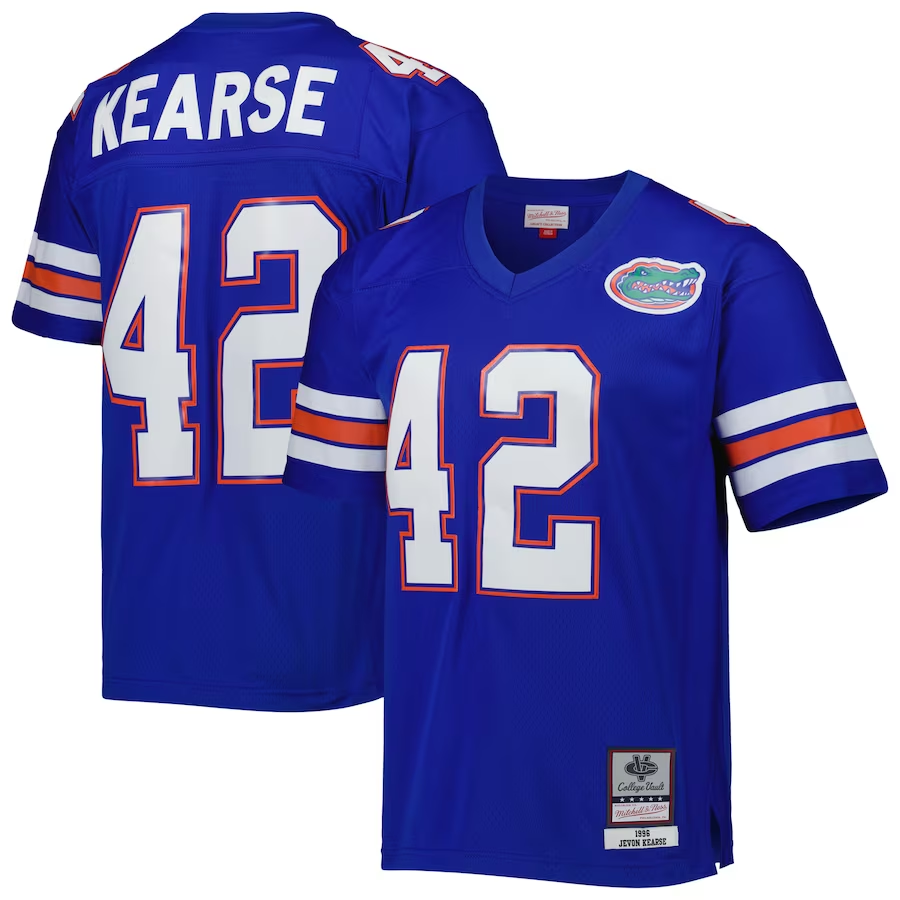 Men's Florida Gators Jevon Kearse Royal Player Game Jersey sports jersey product view 1