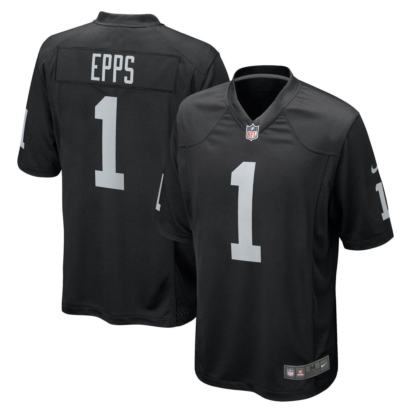 Marcus Epps Las Vegas Raiders Game Jersey - Black football jersey product view 1