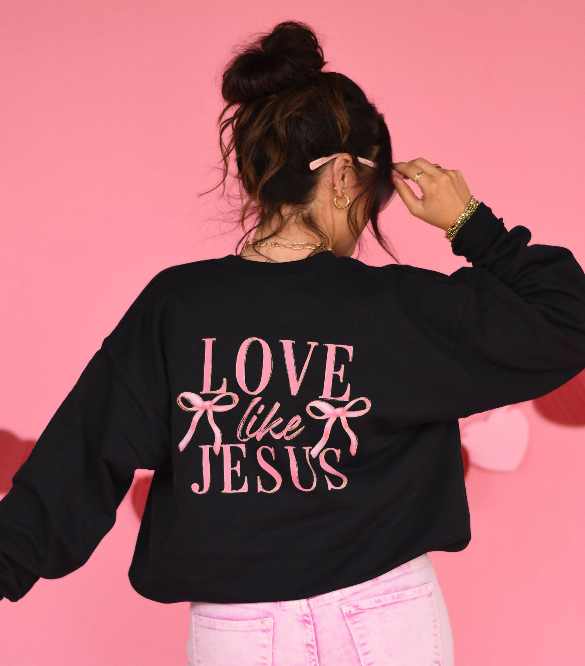 Love Like Jesus Bows Sweatshirt Unisex T-shirt, Sweatshirt, Hoodie, Long Sleeve Tee - T-Shirt, Sweatshirt, Hoodie