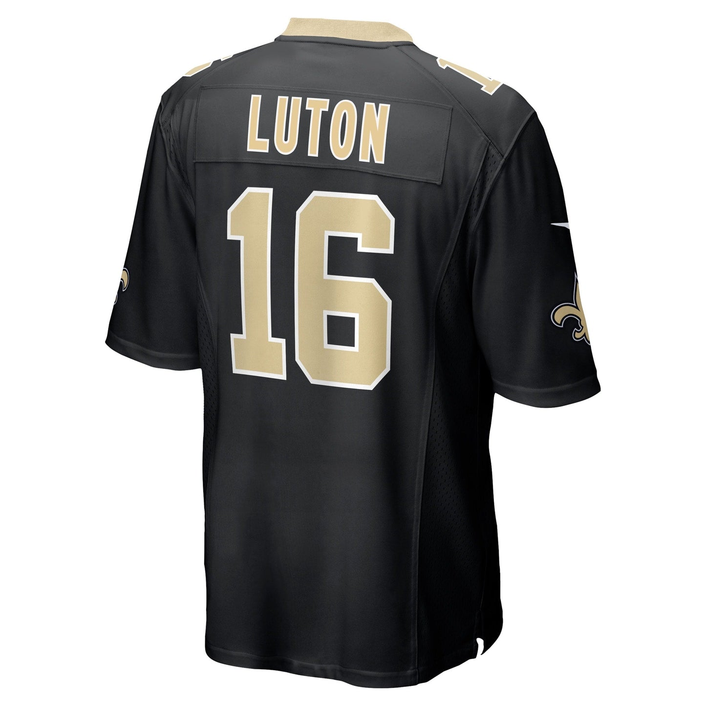 Jake Luton New Orleans Saints Game Jersey - Black football jersey product view 3