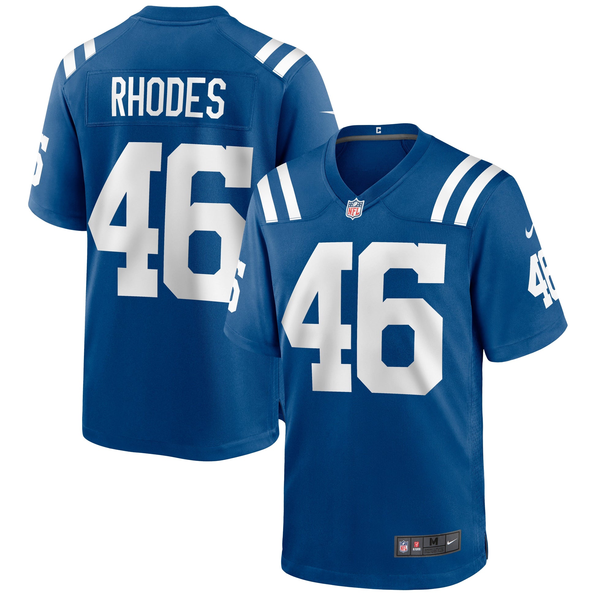 Luke Rhodes Indianapolis Colts Game Jersey - Royal football jersey product view 1