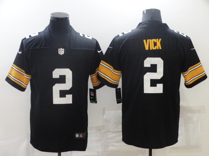 Men's Pittsburgh Steelers Michael Vick Black Player Game Jersey football jersey product view 1
