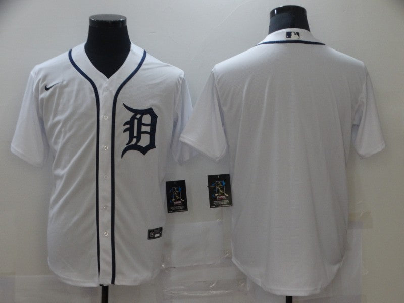 Men's Detroit Tigers White Home Blank Replica Jersey baseball jersey product view 1