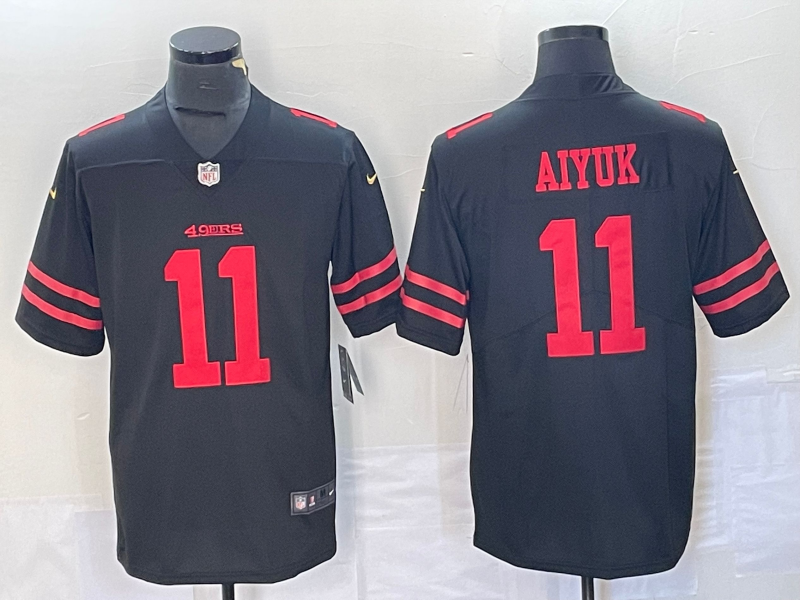 Men's San Francisco 49ers Brandon Aiyuk Black Game Jersey football jersey product view 1