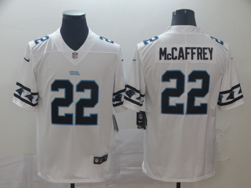 Men's Carolina Panthers Christian McCaffrey #22 White Game Player Jersey1 football jersey product view 1