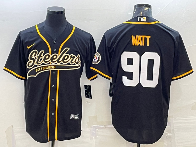 Men's Pittsburgh Steelers T.J. Watt Black Player Jersey Joint edition football jersey product view 1