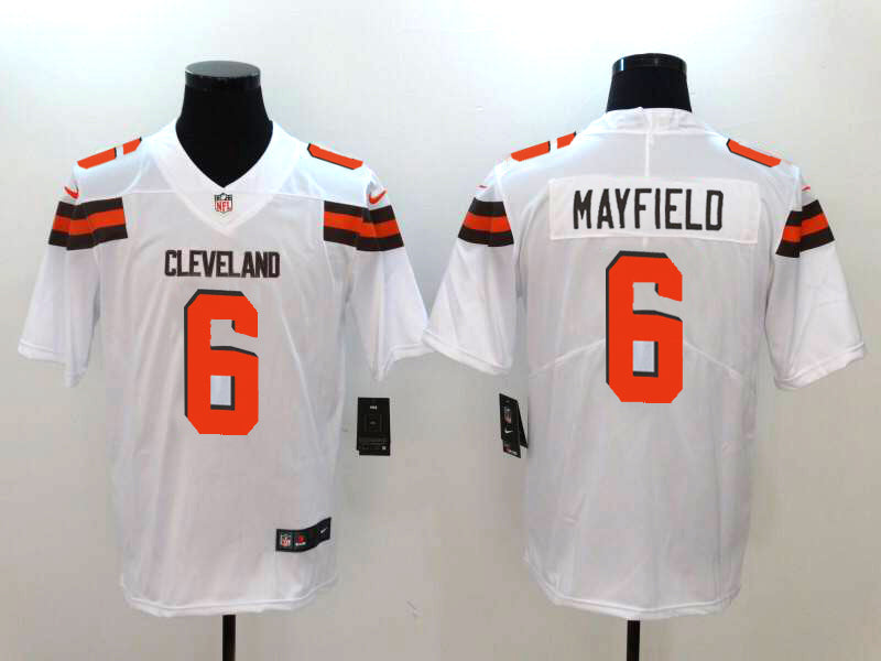 Men's Cleveland Browns Baker Mayfield White Game Player Jersey football jersey product view 1