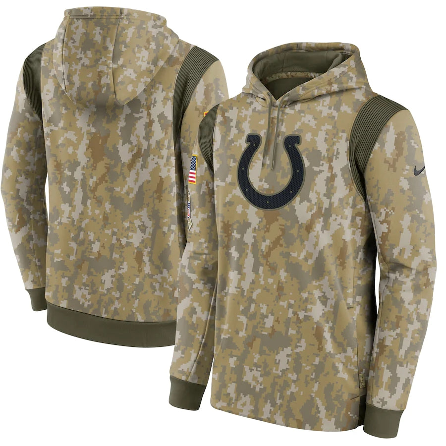 Men's Indianapolis Colts 2021 Salute to Service Hoodie Camouflage football jersey product view 1