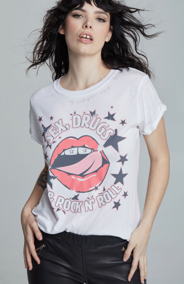 302358 - 430 Rock N Roll Lips Burnout Unisex T-shirt, Sweatshirt, Hoodie, Long Sleeve Tee - T-Shirt, Sweatshirt, Hoodie