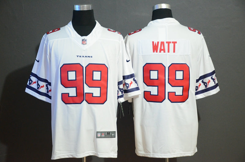 Men's Houston Texans J.J. Watt #99 White Authentic Game Jersey1 football jersey product view 1
