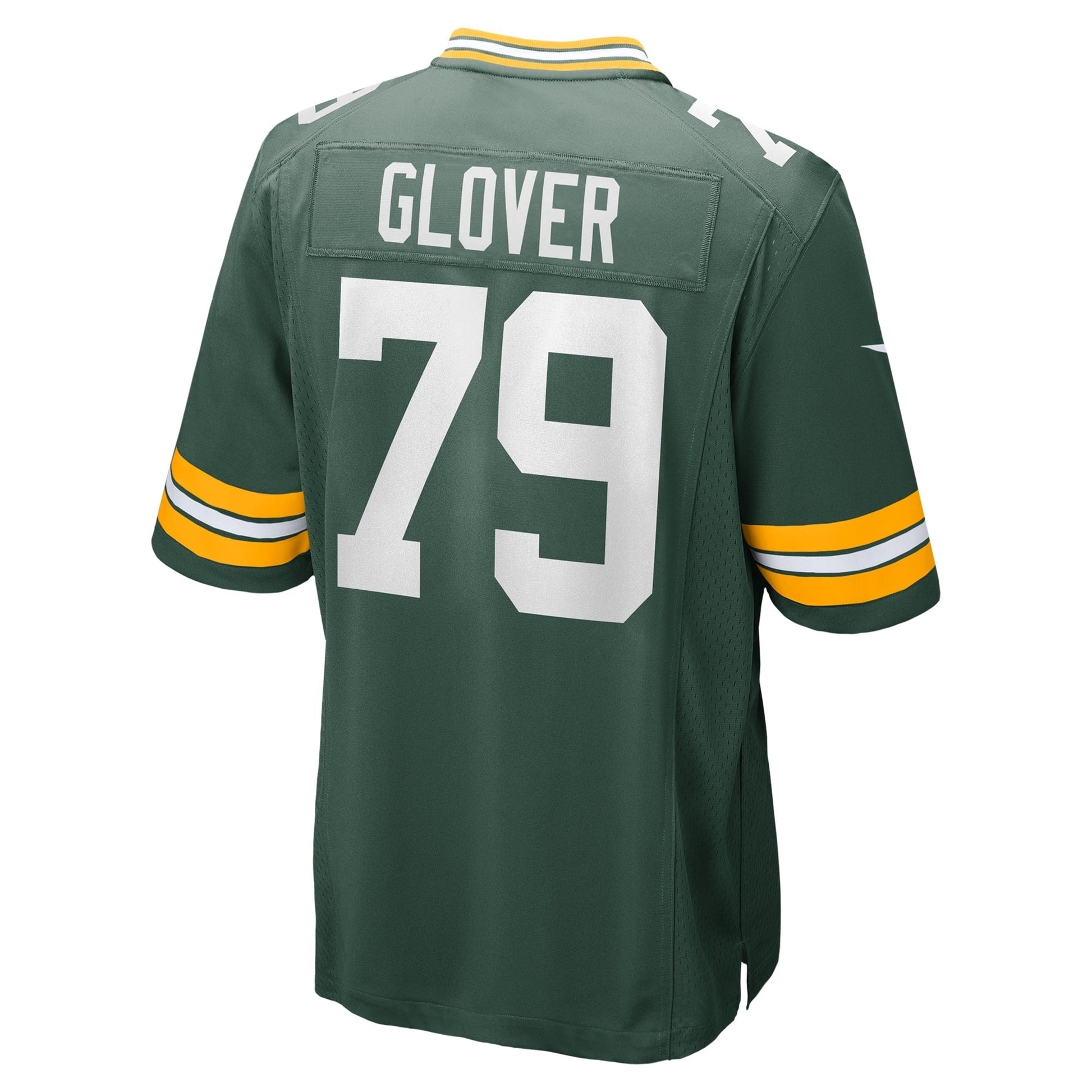 Travis Glover Green Bay Packers Game Jersey - Green football jersey product view 3