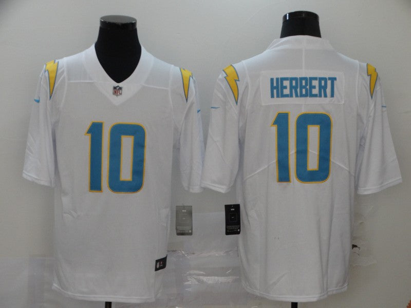 Men's Los Angeles Chargers Justin Herbert White Game Jersey football jersey product view 1