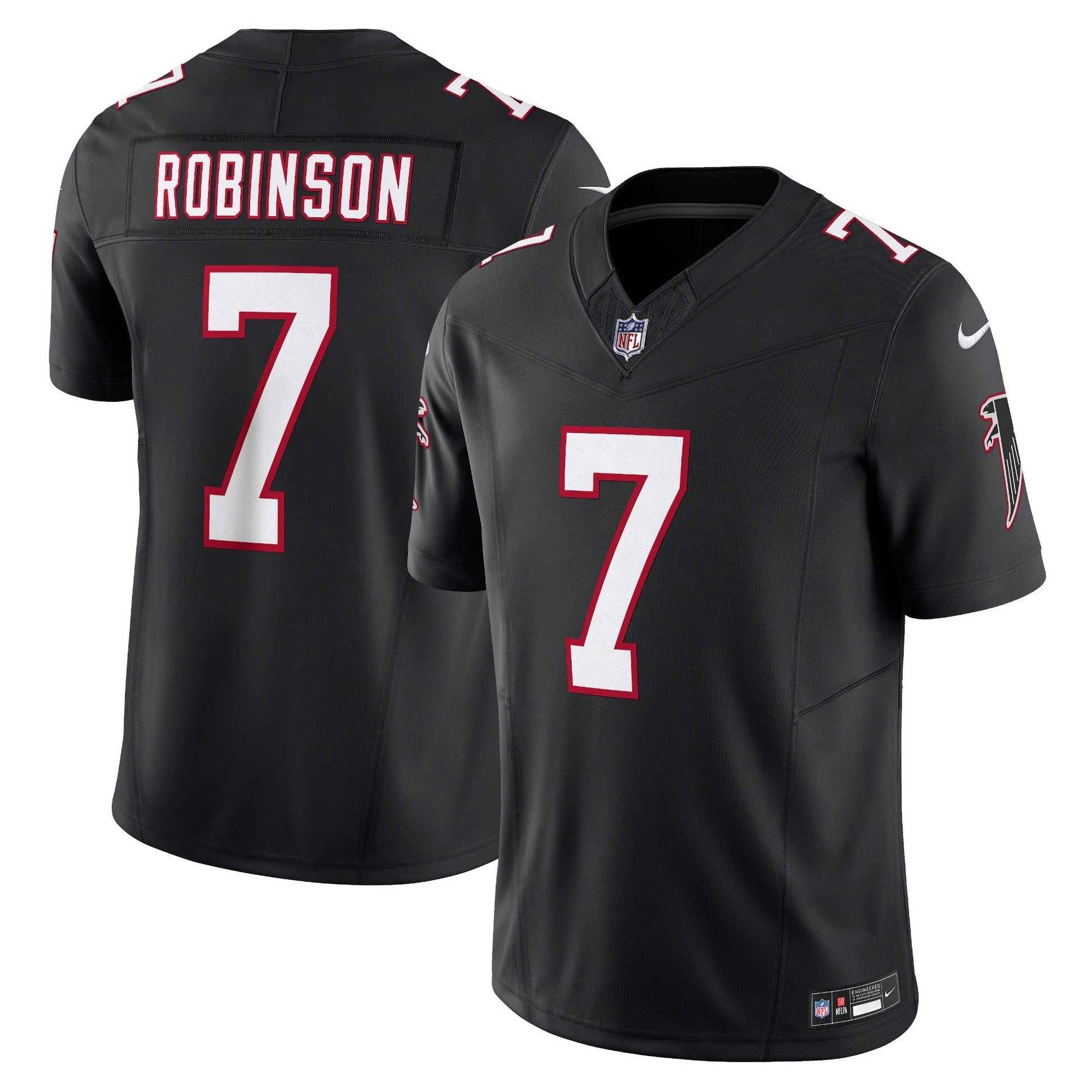 Bijan Robinson Atlanta Falcons Alternate Vapor F.U.S.E. Limited Jersey - Black football jersey product view 1