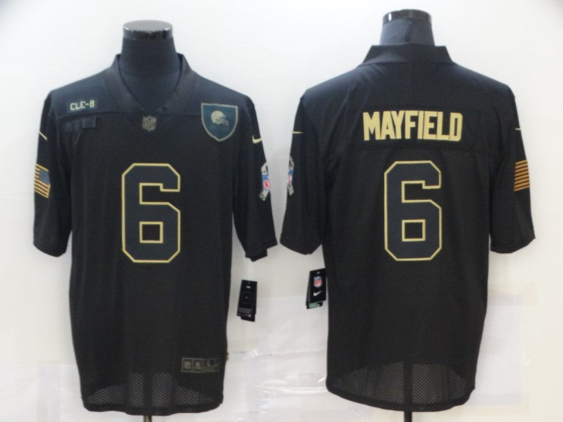 Men's Cleveland Browns Baker Mayfield #6 Black Game Player Jersey1 football jersey product view 1
