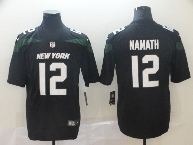 Men's New York Jets Joe Namath Black Game Jersey football jersey product view 1