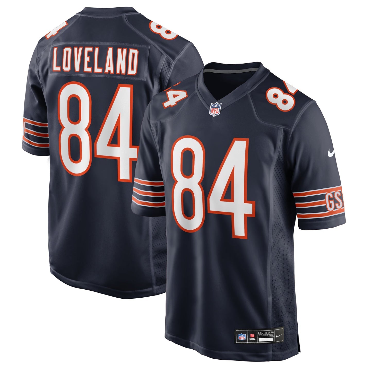 Chicago Bears Colston Loveland Navy 2025 NFL Draft First Round Pick Game Jersey football jersey product view 1