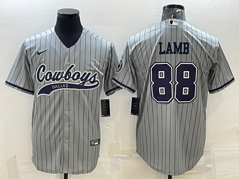 Men's Dallas Cowboys CeeDee Lamb Gray Game Player Jersey Joint Edition football jersey product view 1