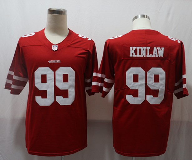 Men's San Francisco 49ers Javon Kinlaw Red Game Jersey football jersey product view 1