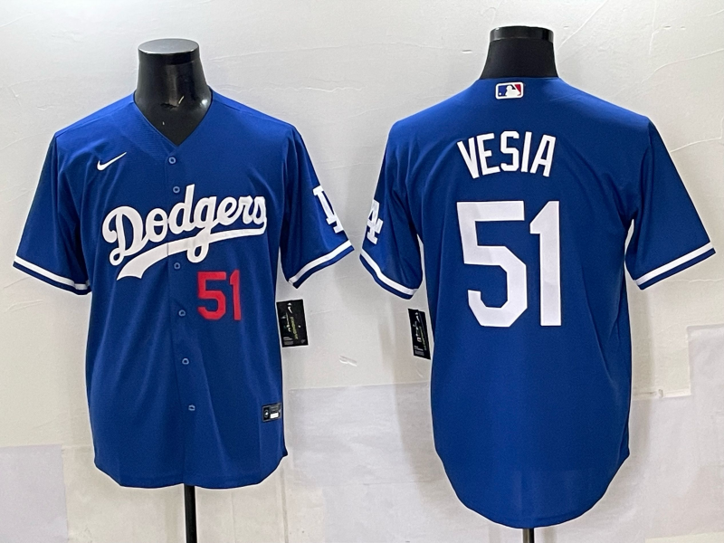 Men's Los Angeles Dodgers Alex Vesia Royal Limited Player Jersey baseball jersey product view 1