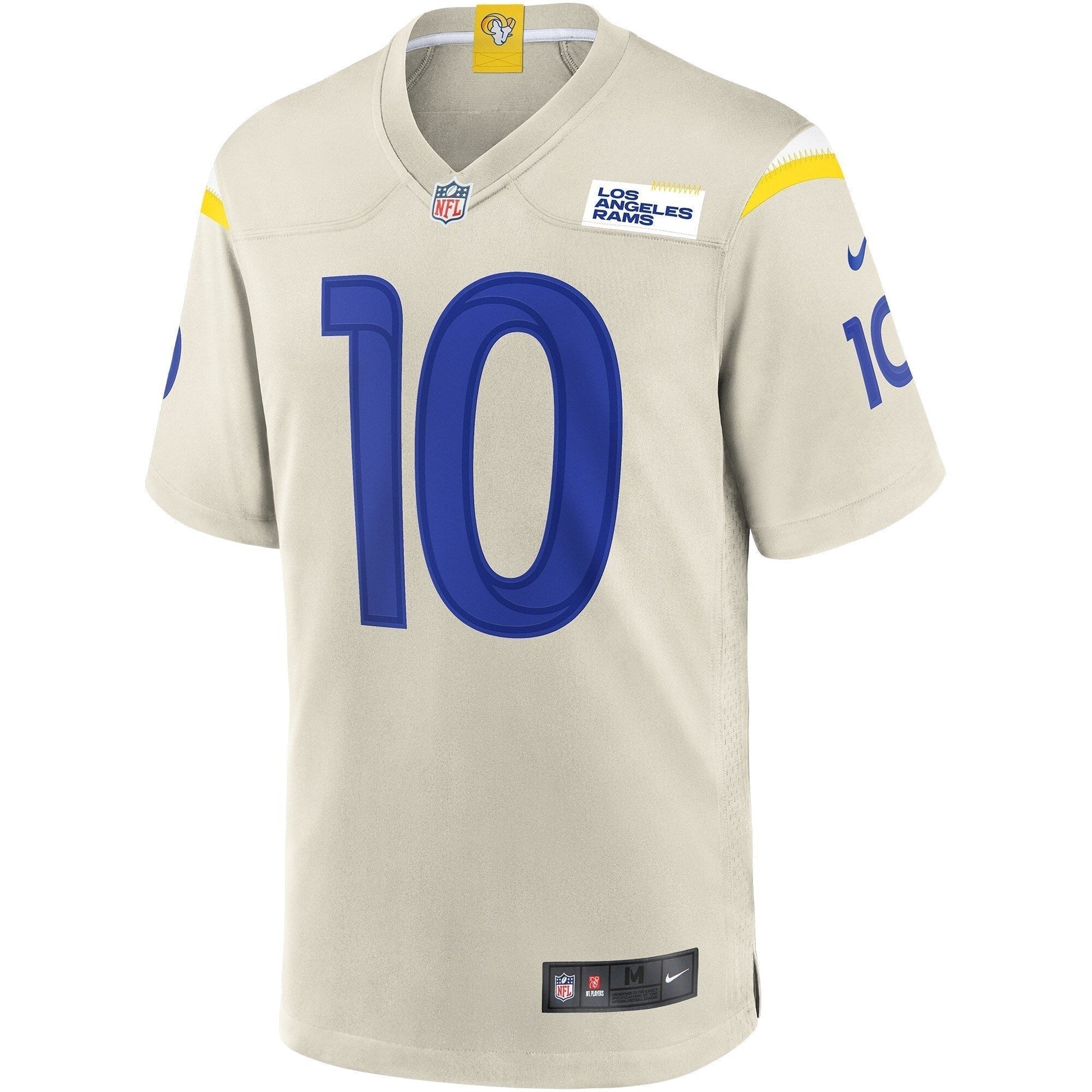 Cooper Kupp Los Angeles Rams Game Jersey - Bone football jersey product view 2