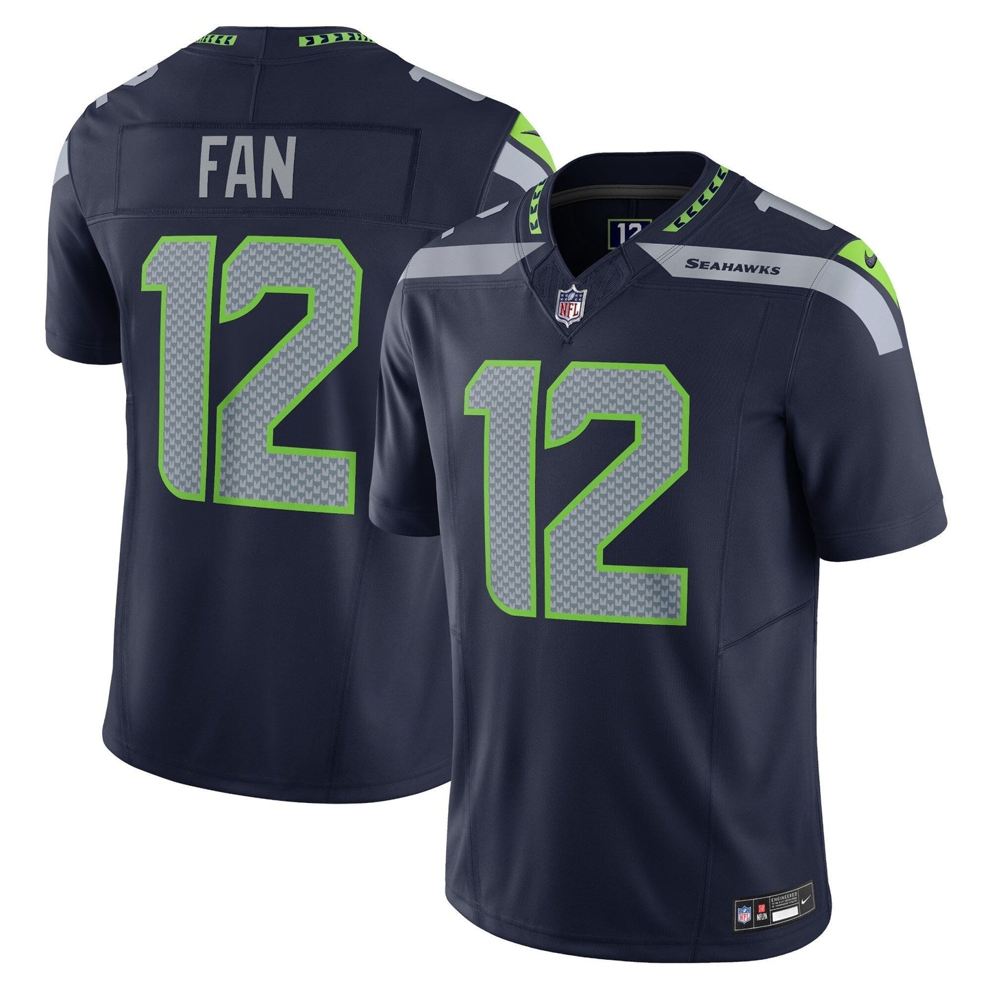 Seattle Seahawks 12s Navy Vapor F.U.S.E. Limited Jersey football jersey product view 1
