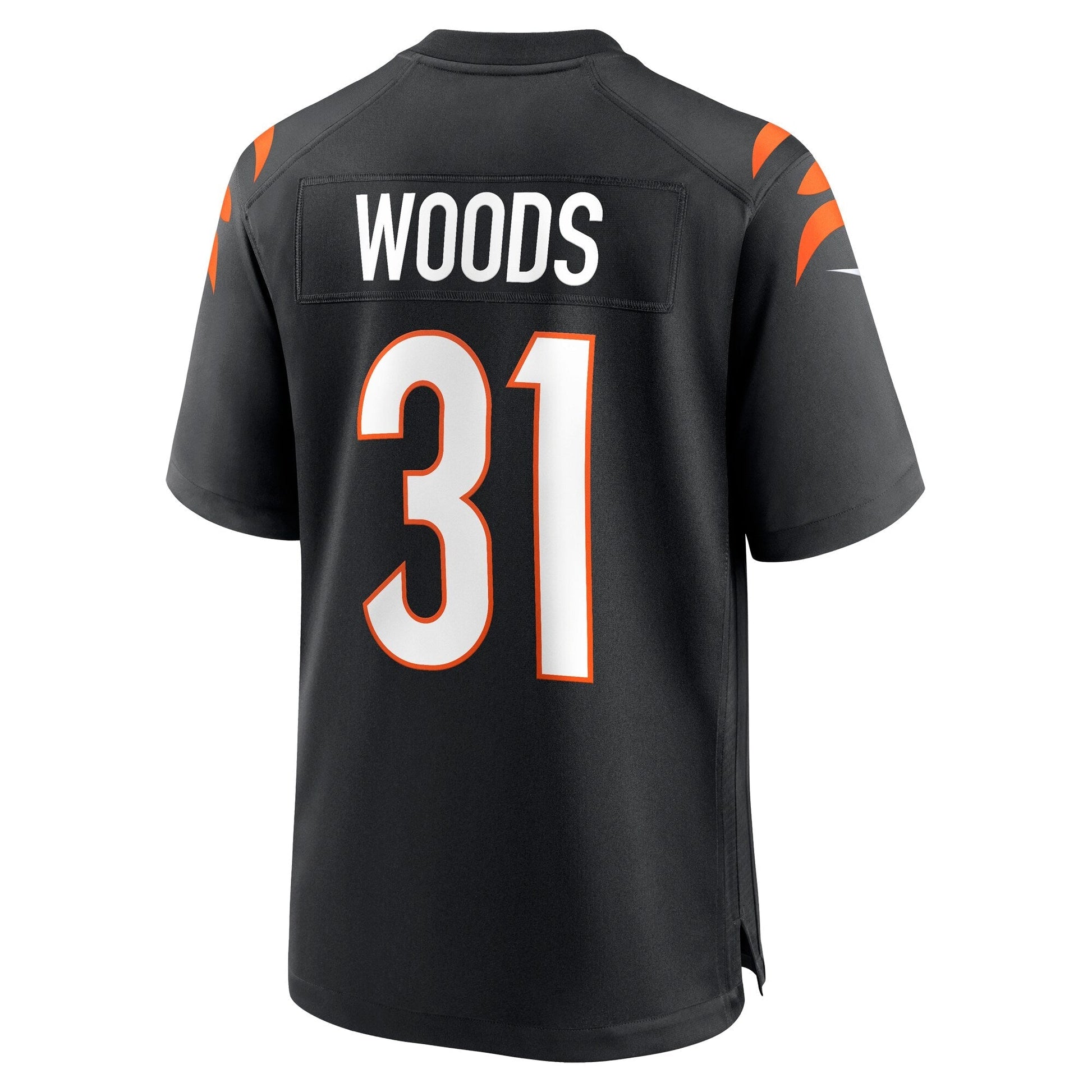 Ickey Woods Cincinnati Bengals Retired Game Jersey - Black football jersey product view 3