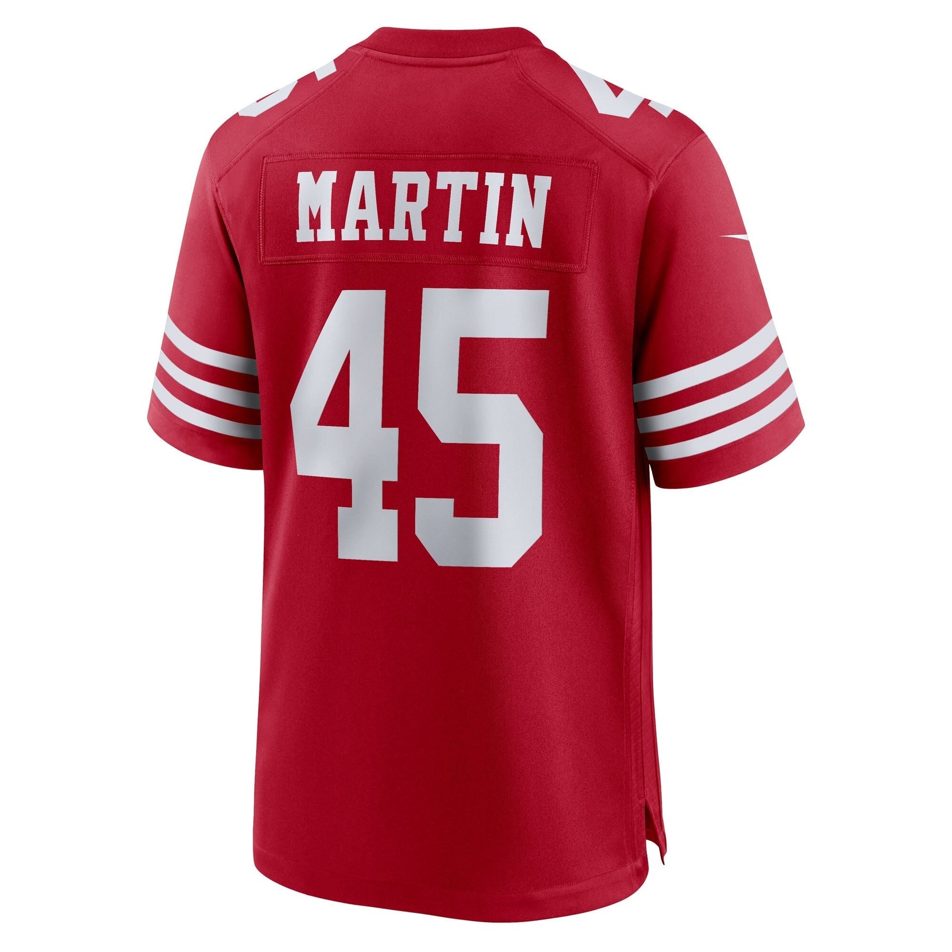 San Francisco 49ers Nick Martin Scarlet Team Game Jersey football jersey product view 2