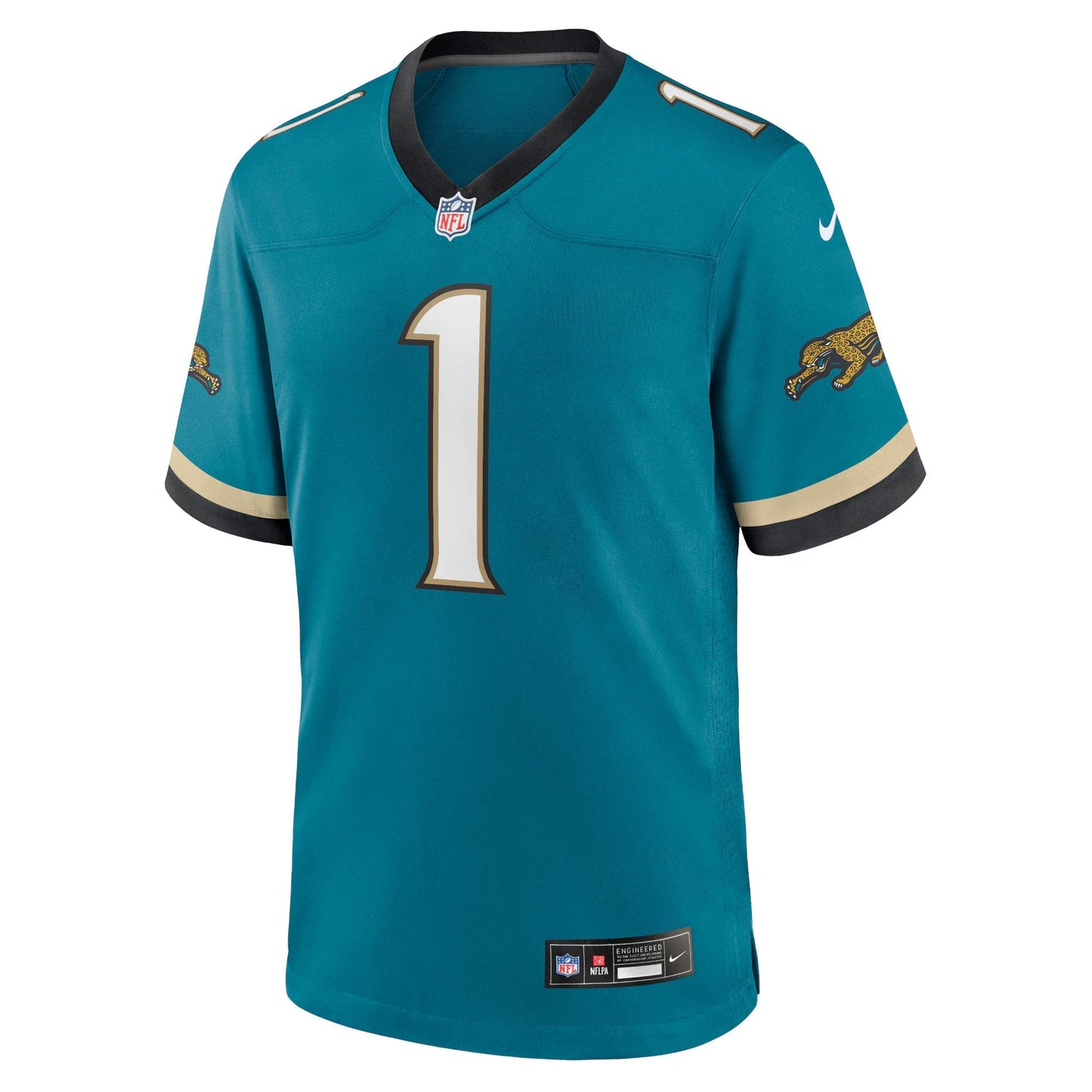 Jacksonville Jaguars Travis Etienne Jr Teal Prowler Throwback Player Game Jersey football jersey product view 1