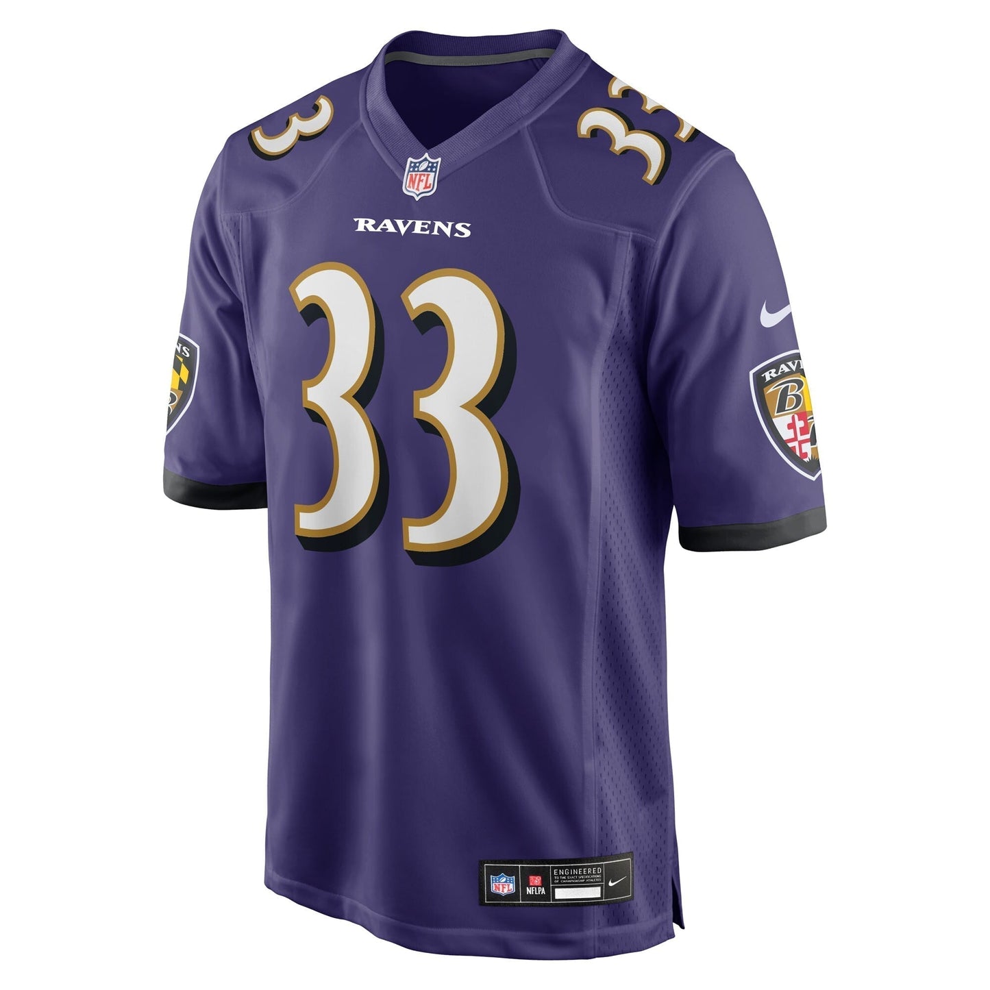 Baltimore Ravens Tyler Loop Purple Team Game Jersey football jersey product view 2