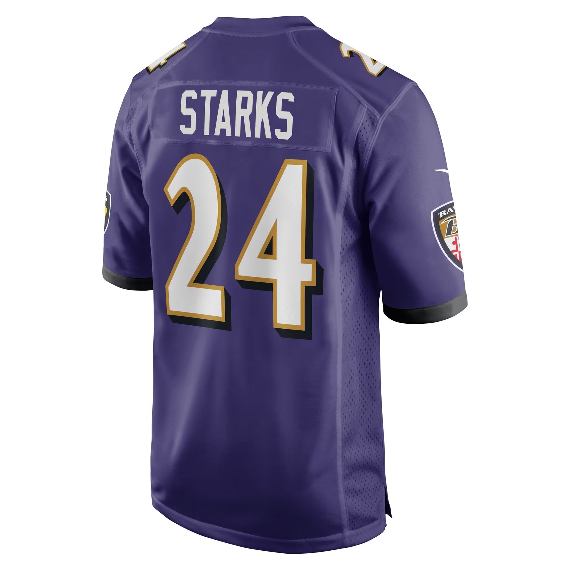 Baltimore Ravens Malaki Starks Purple 2025 NFL Draft First Round Pick Game Jersey football jersey product view 3