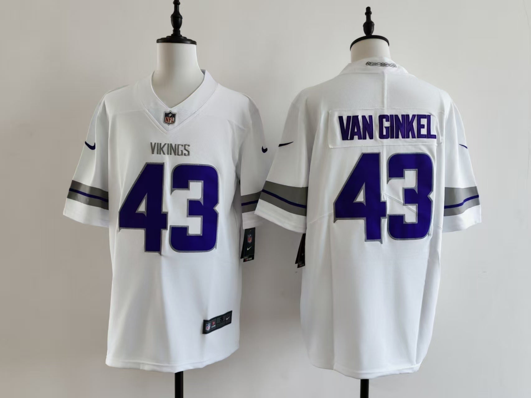 Men's Minnesota Vikings Andrew Van Ginkel Jersey - White football jersey product view 1
